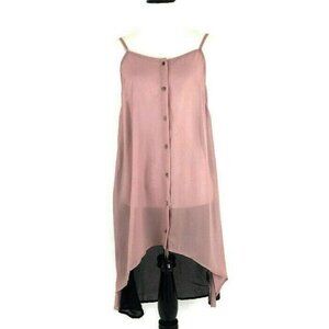 Potter's Pot Women's S Small Camisole Oversized Semi-Sheer Shimmer Long